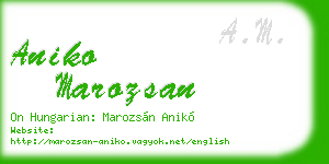aniko marozsan business card