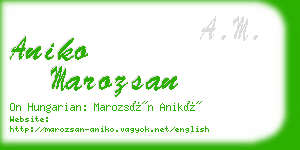 aniko marozsan business card